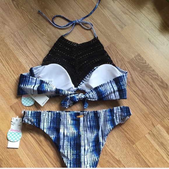 Raisins Indigo Nights Crochet Tie Dye Bikini, Cute Boho Style! - Picture 10 of 11